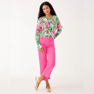 NWT Lilly Pulitzer Salima Sweater in Glowing Gardens Print Size M